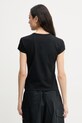 Oblačila Calvin Klein Jeans kratka majica ženska bombažna z elastanom LV047F815G črna