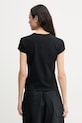Oblačila Calvin Klein Jeans kratka majica ženska bombažna z elastanom LV047F815G črna