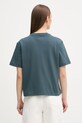 Odzież Calvin Klein Jeans T-shirt damski bawełniany LV047F820G turkusowy