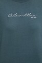 Calvin Klein Jeans T-shirt damski bawełniany LV047F820G turkusowy