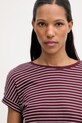 Marc O'Polo T-shirt damski bawełniany bordowy 5000008184