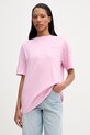 Odzież Marc O'Polo T-shirt oversize damski bawełniany 5000009628 różowy