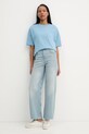Marc O'Polo T-shirt oversize damski bawełniany 5000009628 niebieski SS26