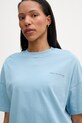 Marc O'Polo T-shirt oversize damski bawełniany niebieski 5000009628