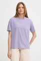 Odzież Marc O'Polo t-shirt bawełniany 5000010955 fioletowy