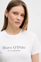 Bavlněné tričko Marc O'Polo bílá 5000013298