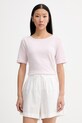 Marc O'Polo T-shirt damski bawełniany różowy 5000013299
