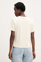 Îmbrăcăminte Tommy Hilfiger tricou pentru femei, din bumbac SUMMER WW0WW48707 bej
