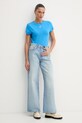 Tommy Hilfiger tričko dámske SUMMER WW0WW48710 modrá SS26