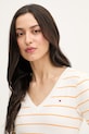 Tommy Hilfiger tricou pentru femei, din bumbac bej WW0WW40584.