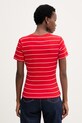 Ρούχα Tommy Hilfiger t-shirt γυναικείο βαμβακερό WW0WW40584. κόκκινο