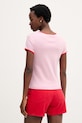 Odzież Tommy Hilfiger t-shirt damski bawełniany WW0WW49245 różowy