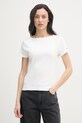 Tommy Hilfiger t-shirt damski bawełniany beżowy WW0WW49250