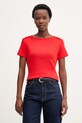 Tommy Hilfiger t-shirt damski bawełniany czerwony WW0WW49250