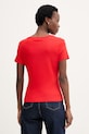 Îmbrăcăminte Tommy Hilfiger tricou pentru femei, din bumbac WW0WW49250 rosu