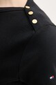 Tommy Hilfiger t-shirt da donna in cotone WW0WW49250 nero