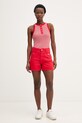 Tommy Hilfiger top damski bawełniany WW0WW49251 czerwony SS26