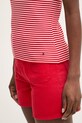 Tommy Hilfiger top damski bawełniany WW0WW49251 czerwony
