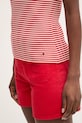 Tommy Hilfiger top femei, din bumbac WW0WW49251 rosu