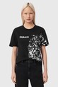Βαμβακερό μπλουζάκι AllSaints ZAYA στάμπα μαύρο W040JE