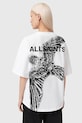 Хлопковая футболка AllSaints SWOOP узор белый W041JE