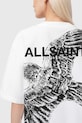 Хлопковая футболка AllSaints SWOOP W041JE белый