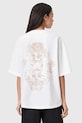 AllSaints t-shirt bawełniany TEMPUS nadruk biały W139JE