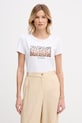 Gaudi t-shirt damski bawełniany biały 611BD64050