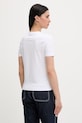 Odzież Guess T-shirt damski bawełniany z elastanem SIENA V6GI07.K2968 biały