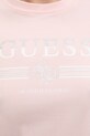 Guess T-shirt damski bawełniany z elastanem SIENA V6GI07.K2968 różowy