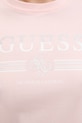 Guess T-shirt damski bawełniany z elastanem SIENA V6GI07.K2968 różowy