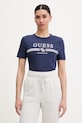 Guess t-shirt γυναικείο βαμβακερό με ελαστάν SIENA σκούρο μπλε V6GI07.K2968