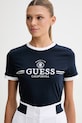 Guess t-shirt damski bawełniany MILA granatowy V6GI08.K2975