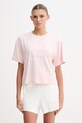 Guess T-shirt damski z wiskozy GABI różowy V6GI10.K2977