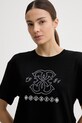 Guess Τοπ t-shirt Γυναικείο με βισκόζη GABI μαύρο V6GI10.K2977