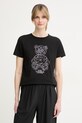 Guess tričko dámske bavlnené s elastanom ROMY čierna V6GI12.K3325