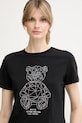 Guess футболка для женщин из хлопка с эластаном ROMY чёрный V6GI12.K3325