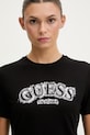 Guess t-shirt damski z wiskozy LEONA czarny V6GI15.K2982