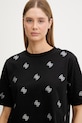 Guess футболка женская хлопковая SILVY чёрный V6GI18.K2985