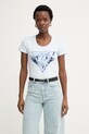 Guess tričko dámske bavlnené s elastanom modrá W6GI11.K3026