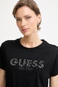 Guess majica ženska od pamuka crna W6GI15.K3035