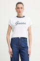 Guess T-shirt damski bawełniany biały W6GI31.K3224