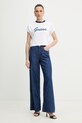 Guess T-shirt damski bawełniany W6GI31.K3224 biały SS26