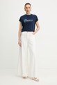 Guess t-shirt damski bawełniany W6GI31.K3224 granatowy SS26