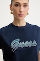 Guess t-shirt damski bawełniany granatowy W6GI31.K3224
