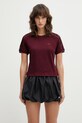 adidas Originals t-shirt bawełniany LACE CALI T bawełna bordowy KC6453