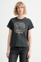 Levi's t-shirt bawełniany GR T2 PERFECT nadruk szary 005GV.0009