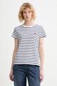 Levi's t-shirt bawełniany PERFECT TEE wzorzyste biały 39185.0400