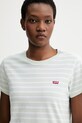 Βαμβακερό μπλουζάκι Levi's PERFECT TEE πράσινο 39185.0402