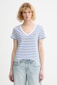 Levi's t-shirt bawełniany PERFECT VNECK regular niebieski 85341.0134